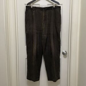 Izod Chino Corduroys Brown Faded Men's Size 38 Waist 30‎ Inseam 100% Cotton